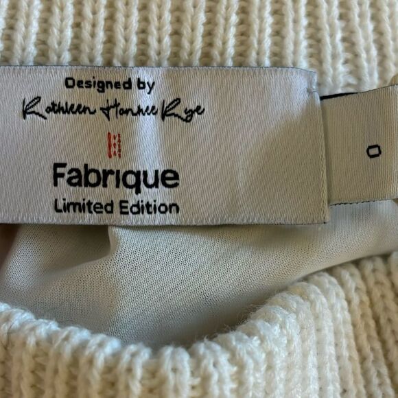 NWT Fabrique Limited Edition Knit Midi White Skirt by Kathleen Hanhee Size 0 - Picture 7 of 8